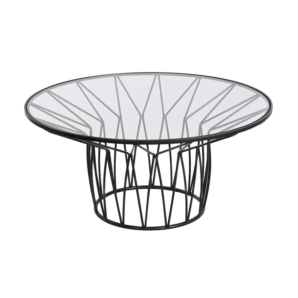 Mesa de Centro Home ESPRIT Metal Cristal 85 x 85 x 39 cm
