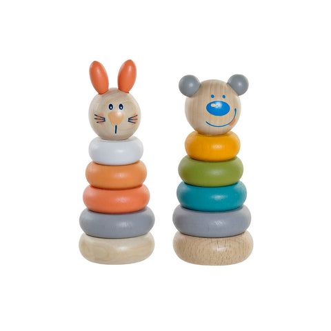 Gioco Educativo Home ESPRIT 5,5 x 5,5 x 14 cm animali (2 Unità)