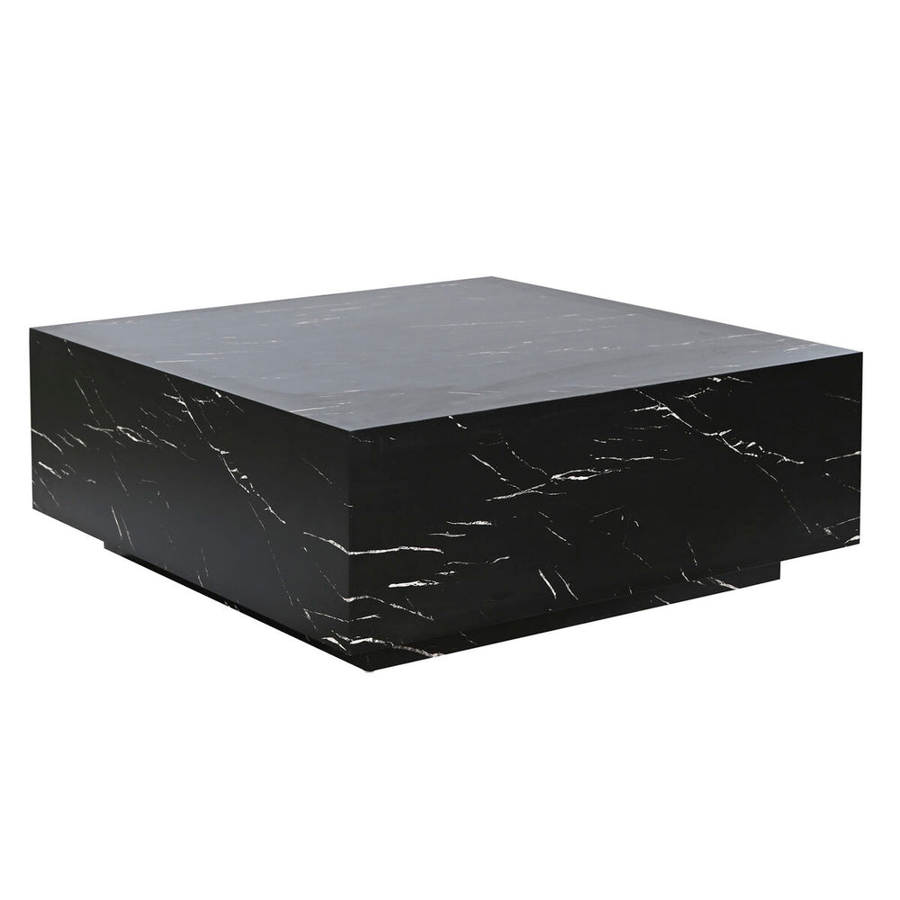 Tavolino da Caffè Home ESPRIT Nero Legno MDF 90 x 90 x 35 cm