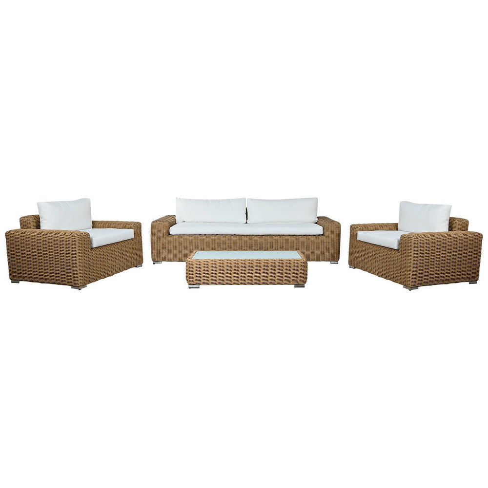 Mobili da giardino Home ESPRIT Bianco Marrone Beige Marrone Chiaro 248 x 85 x 80 cm 222 x 85 x 80 cm (4 Pezzi)