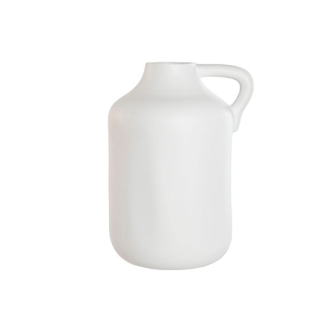 Jarrón Home ESPRIT Blanco Gres Estilo artesanal 35 x 35 x 50 cm