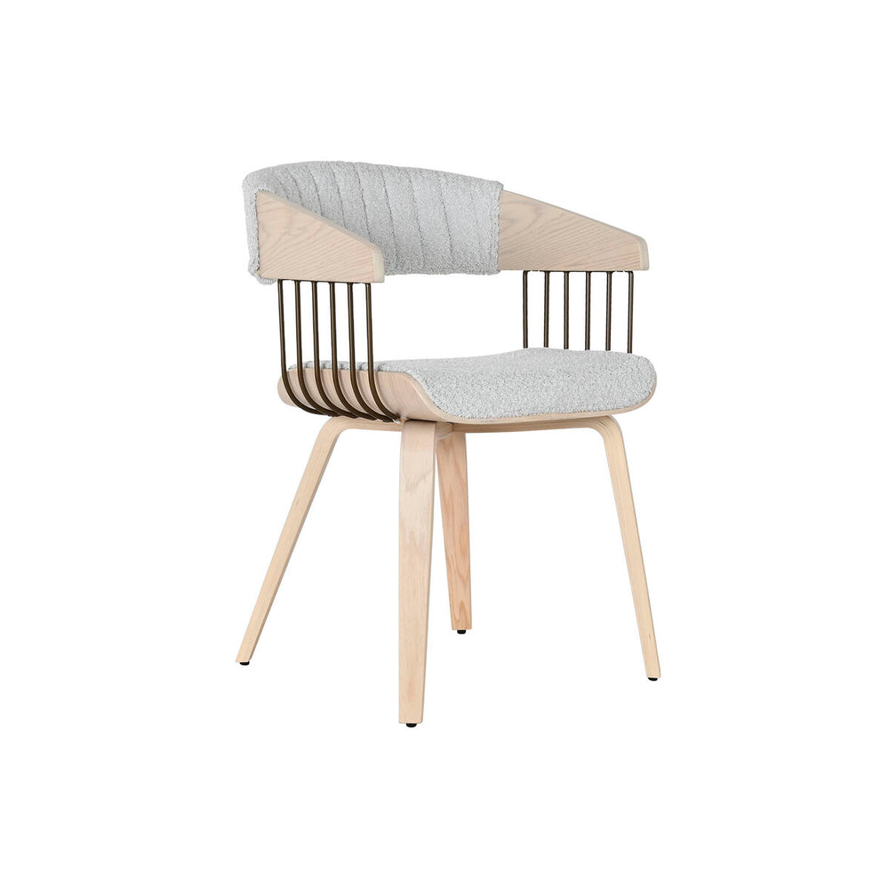 Sedia da Sala da Pranzo Home ESPRIT Grigio Poliestere Legno 51 x 55 x 76,5 cm