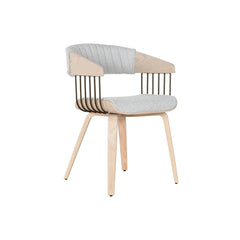 Sedia da Sala da Pranzo Home ESPRIT Grigio Poliestere Legno 51 x 55 x 76,5 cm