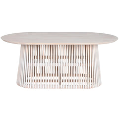 Mesa de Comedor Home ESPRIT Blanco madera de mindi 180 x 100 x 75 cm