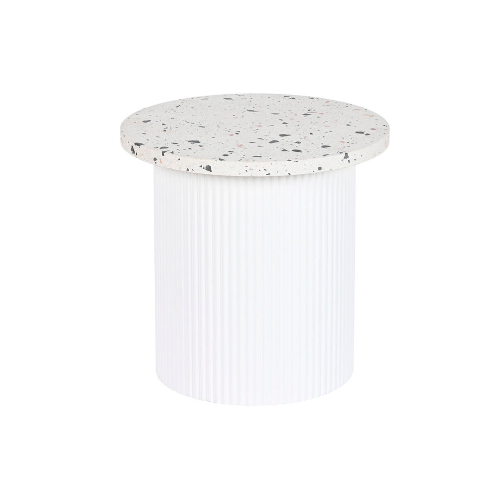 Tavolo aggiuntivo Home ESPRIT Bianco Legno MDF Terrazzo 40 x 40 x 37,5 cm