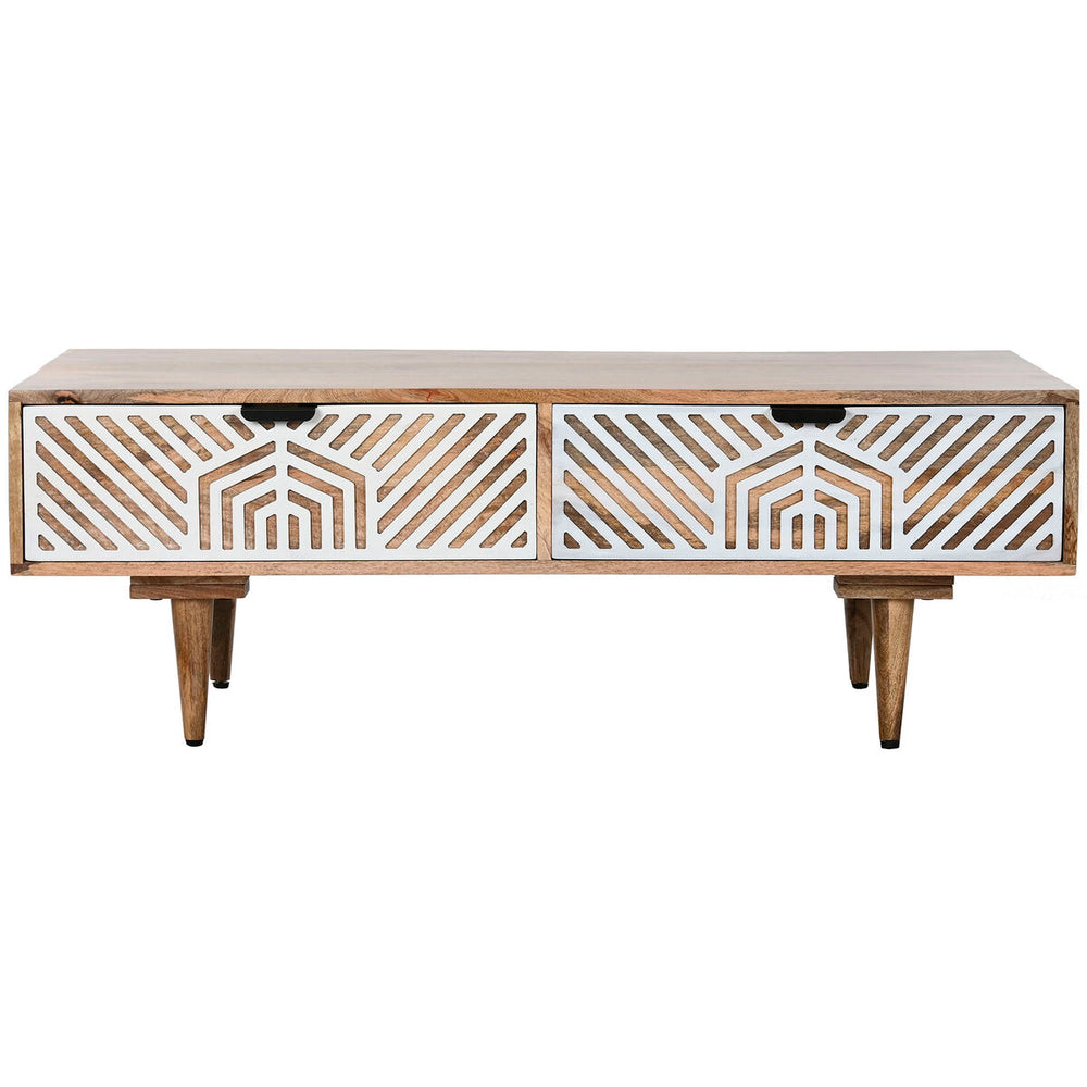 Tavolino da Caffè Home ESPRIT Bianco Legno di mango 115 x 60 x 40 cm