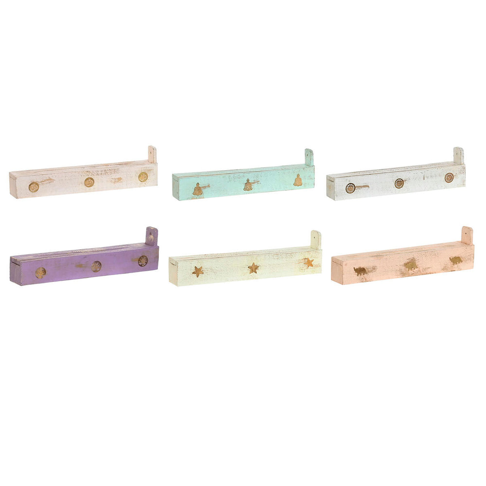 Bruciatore di essenze Home ESPRIT Legno 24 x 4 x 6 cm (12 Pezzi) (6 Unità)