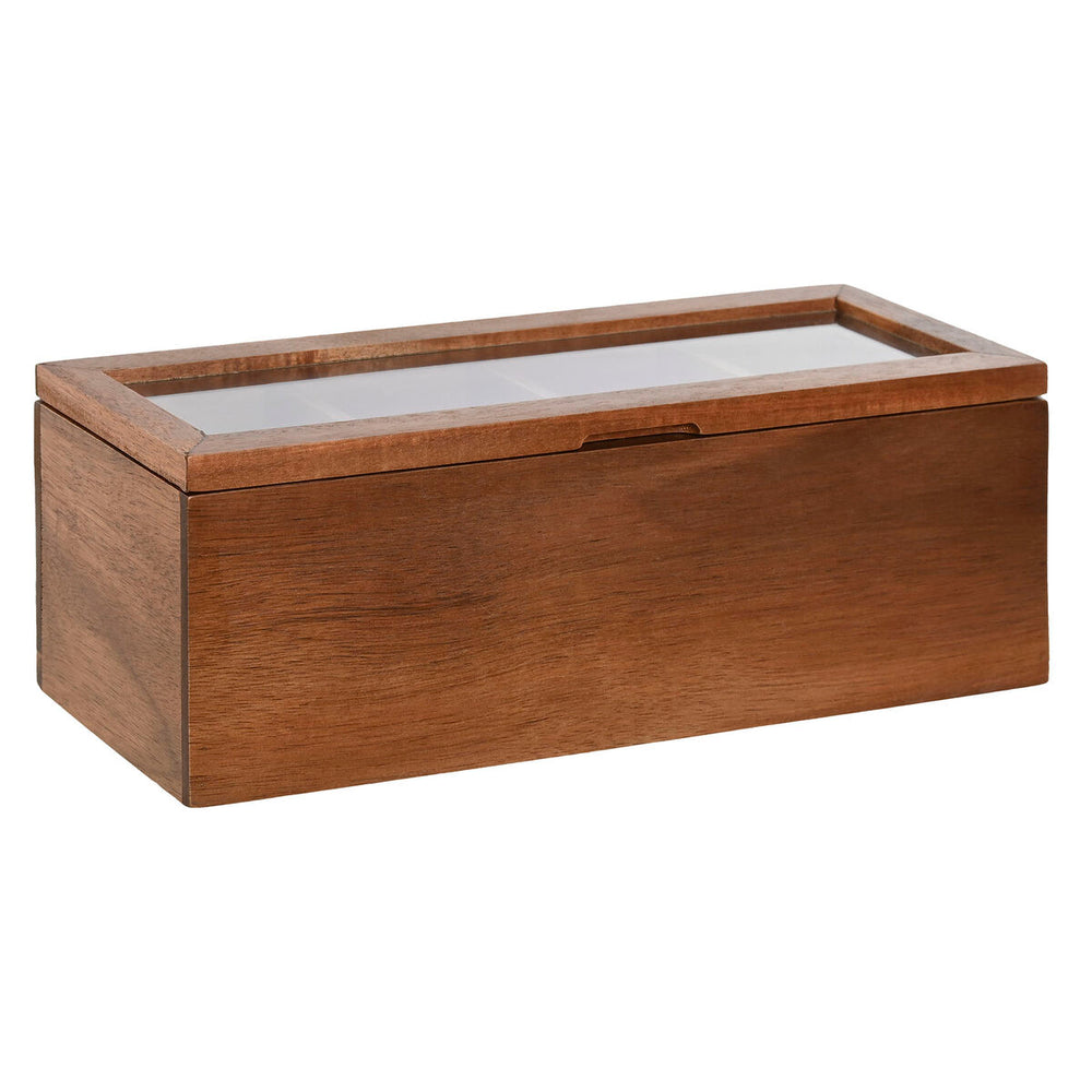 Box for Infusions Home ESPRIT Natural Crystal Acacia 26,5 x 9 x 9 cm