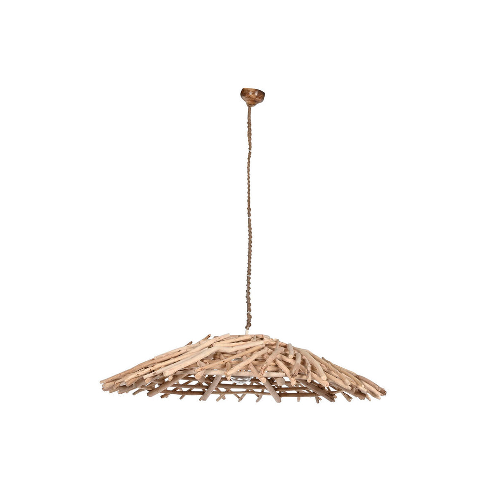 Lampadario Home ESPRIT Naturale Legno Legno di eucalipto 50 W 100 x 100 x 18 cm