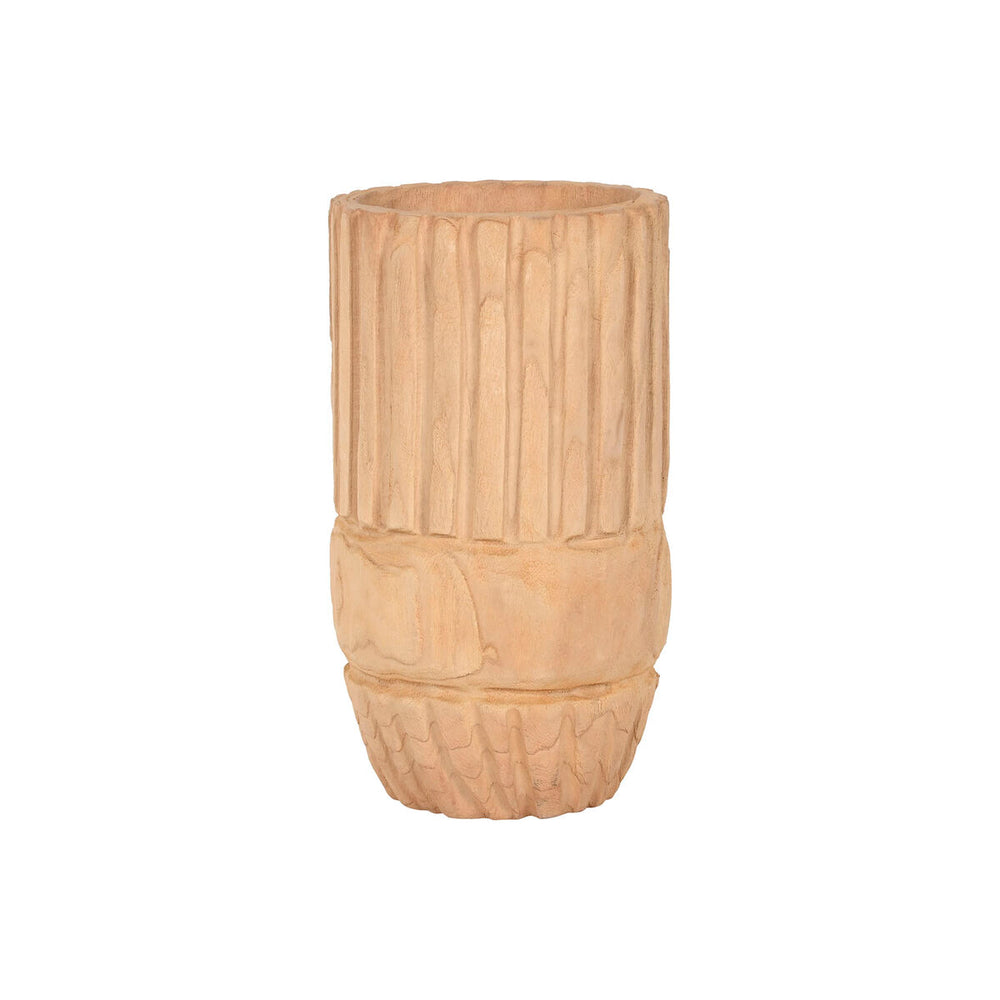 Vaso Home ESPRIT Naturale Legno di paulownia 28 x 28 x 50 cm