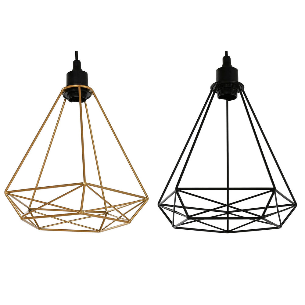 Lámpara de Techo Home ESPRIT Negro Dorado Metal 50 W 28 x 27 x 34 cm (2 Unidades)