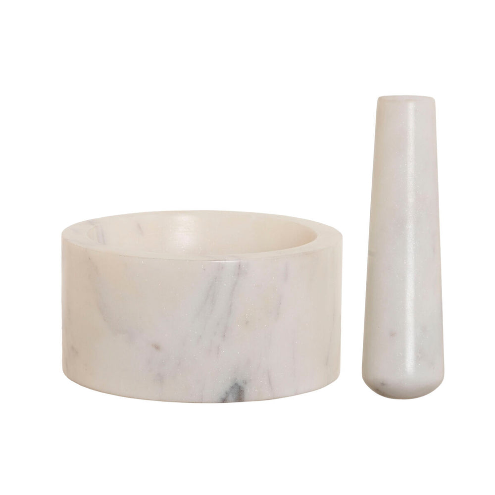 Mortaio da cucina Home ESPRIT Marmo 12,5 x 12,5 x 6,5 cm