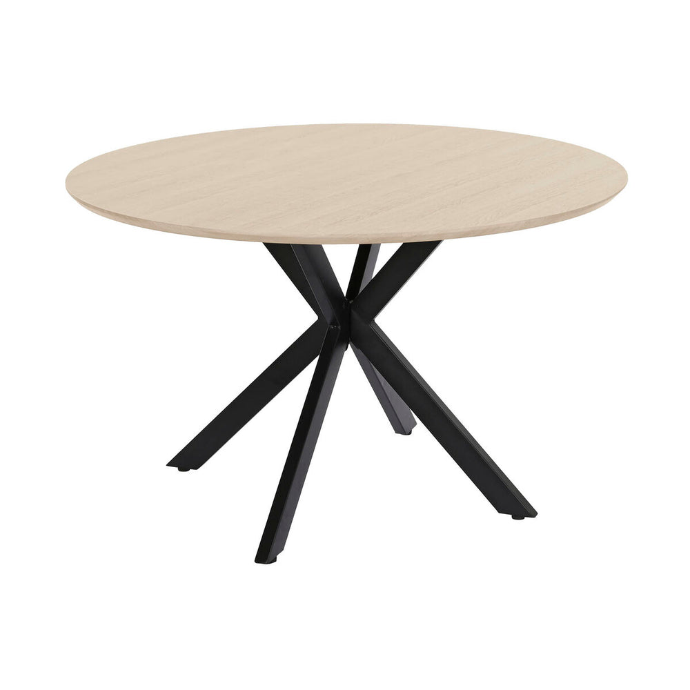 Tavolo da Pranzo Home ESPRIT Marrone Nero Ferro Legno MDF 120 x 120 x 75 cm