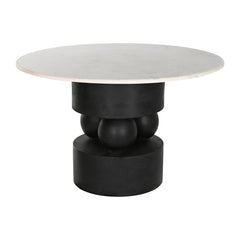 Dining Table Home ESPRIT Marble Mango wood 120 x 120 x 76 cm