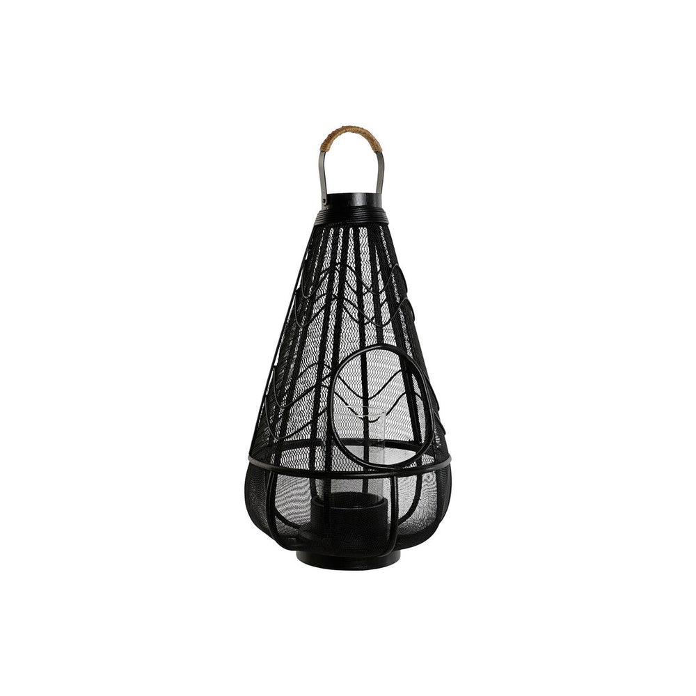 Portacandele Home ESPRIT Nero Metallo 28 x 28 x 50 cm