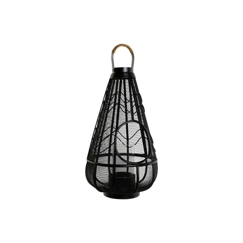 Portacandele Home ESPRIT Nero Metallo 28 x 28 x 50 cm