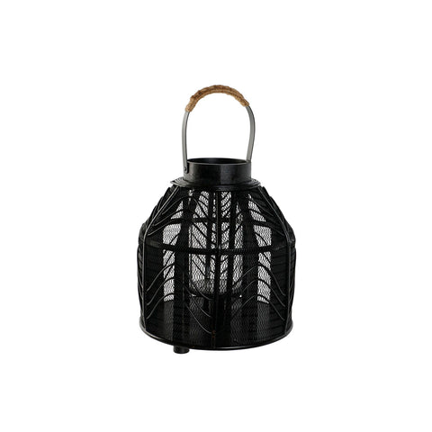 Portacandele Home ESPRIT Nero Metallo 26,5 x 26,5 x 28 cm