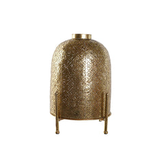 Portavelas Home ESPRIT Dorado Metal Cristal 24 x 24 x 33 cm