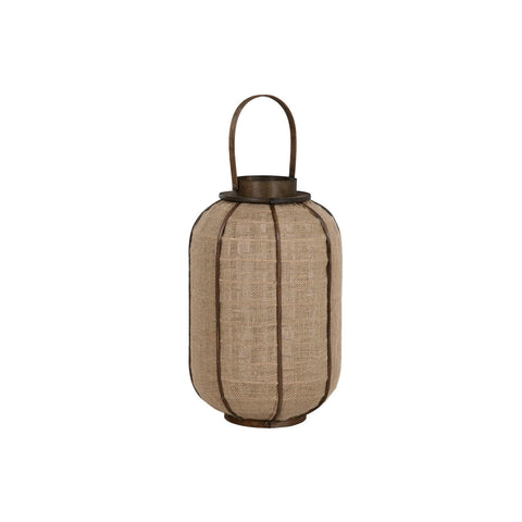 Portacandele Home ESPRIT Naturale Juta Bambù 29,5 x 29,5 x 46 cm