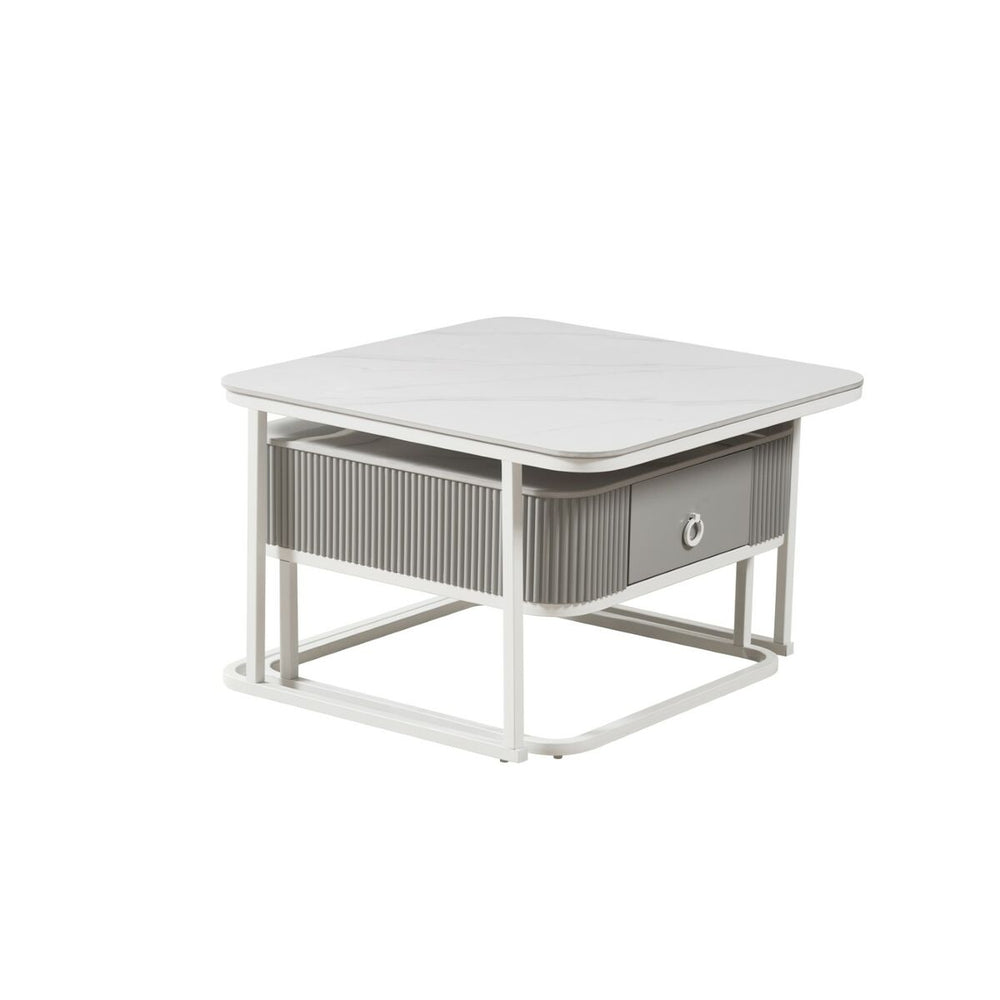 Tavolino da Caffè Home ESPRIT Bianco 70 x 70 x 45 cm