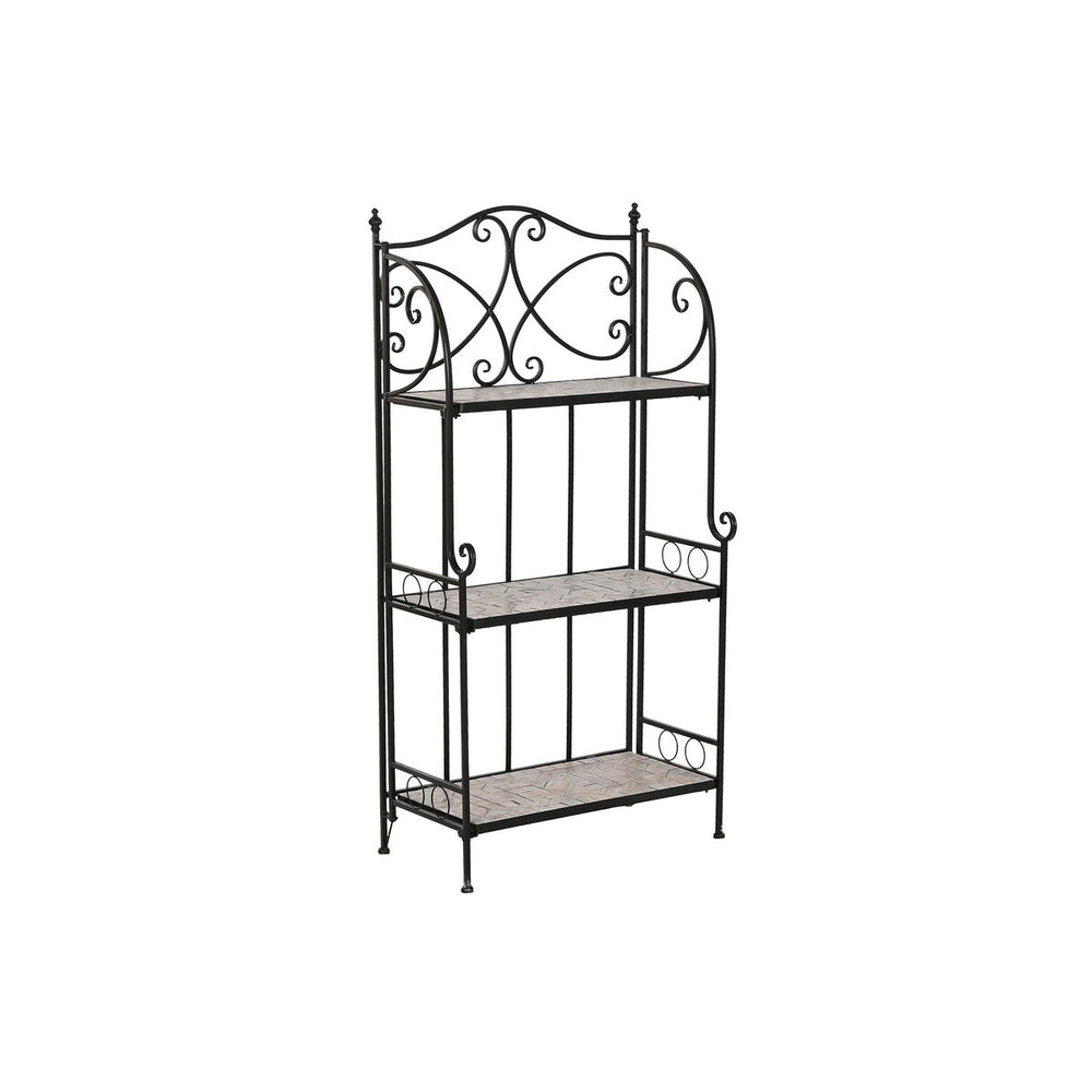 Scaffale Home ESPRIT Nero Multicolore Ceramica Forjare 3 Mensole 54 x 29 x 121 cm 58 x 31,5 x 117 cm