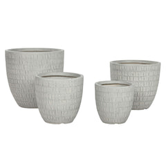Vaso Home ESPRIT Grigio Magnesio 44 x 44 x 43 cm (4 Unità)