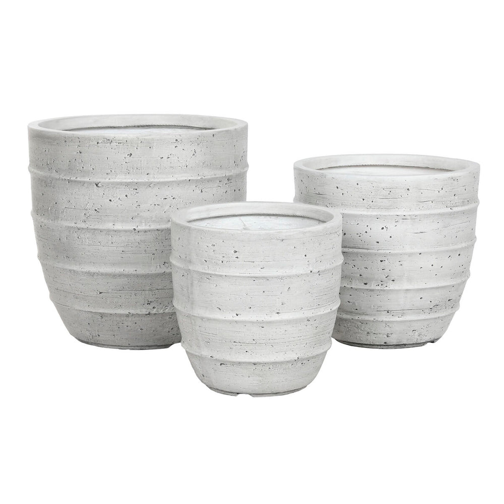 Vaso Home ESPRIT Grigio Magnesio (3 Pezzi)