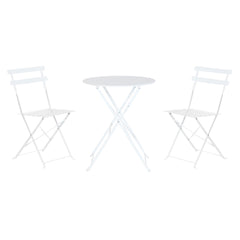 Tavolo con 2 sedie Home ESPRIT Bianco 60 x 60 x 71 cm