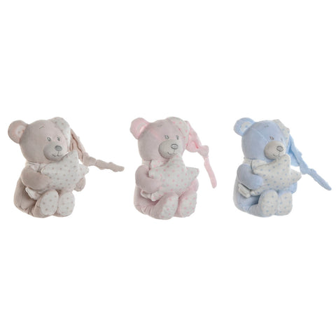 Peluche Home ESPRIT Azzurro Beige Rosa Poliestere 20 x 10 x 15 cm (3 Unità)