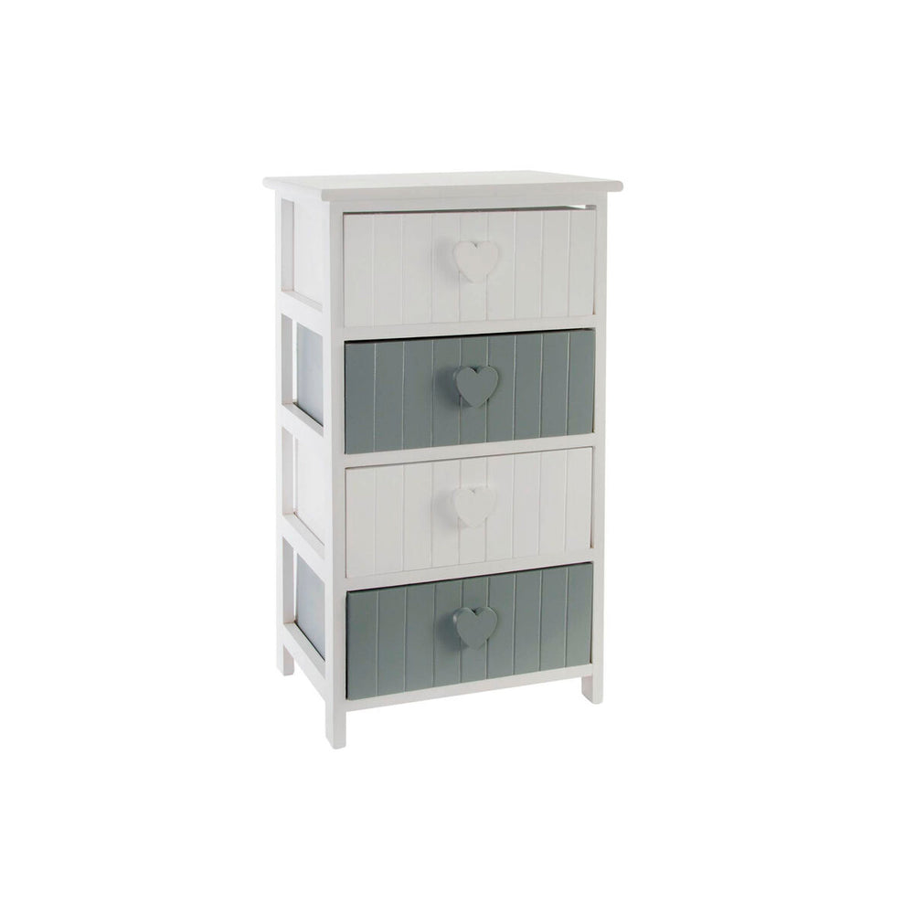 Cassettiera Home ESPRIT Bianco Grigio 40 x 29 x 73 cm