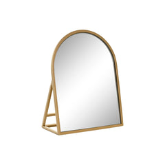 Specchio con Supporto Home ESPRIT Dorato Cristallo Ferro 20 x 8,5 x 25 cm
