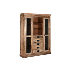 Stand Espositore Home ESPRIT Marrone Cristallo Legno di mango 165 x 45 x 210 cm