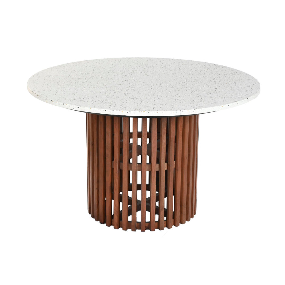 Tavolo da Pranzo Home ESPRIT Legno di acacia Terrazzo 130 x 130 x 76 cm