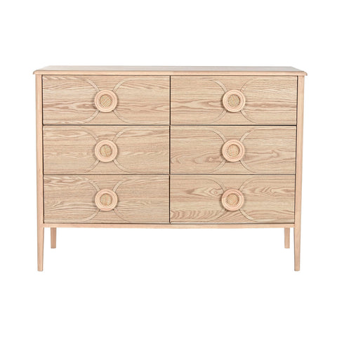 Cassettiera Home ESPRIT Naturale Romantico 120 x 40 x 90 cm