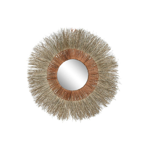 Espejo de pared Home ESPRIT Marrón Natural Tropical 130 x 17 x 130 cm