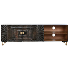 TV furniture Home ESPRIT Black 160 x 40 x 50 cm