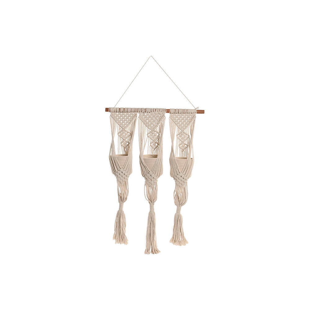 Vaso Home ESPRIT Cotone Legno Città 46 x 2 x 93 cm