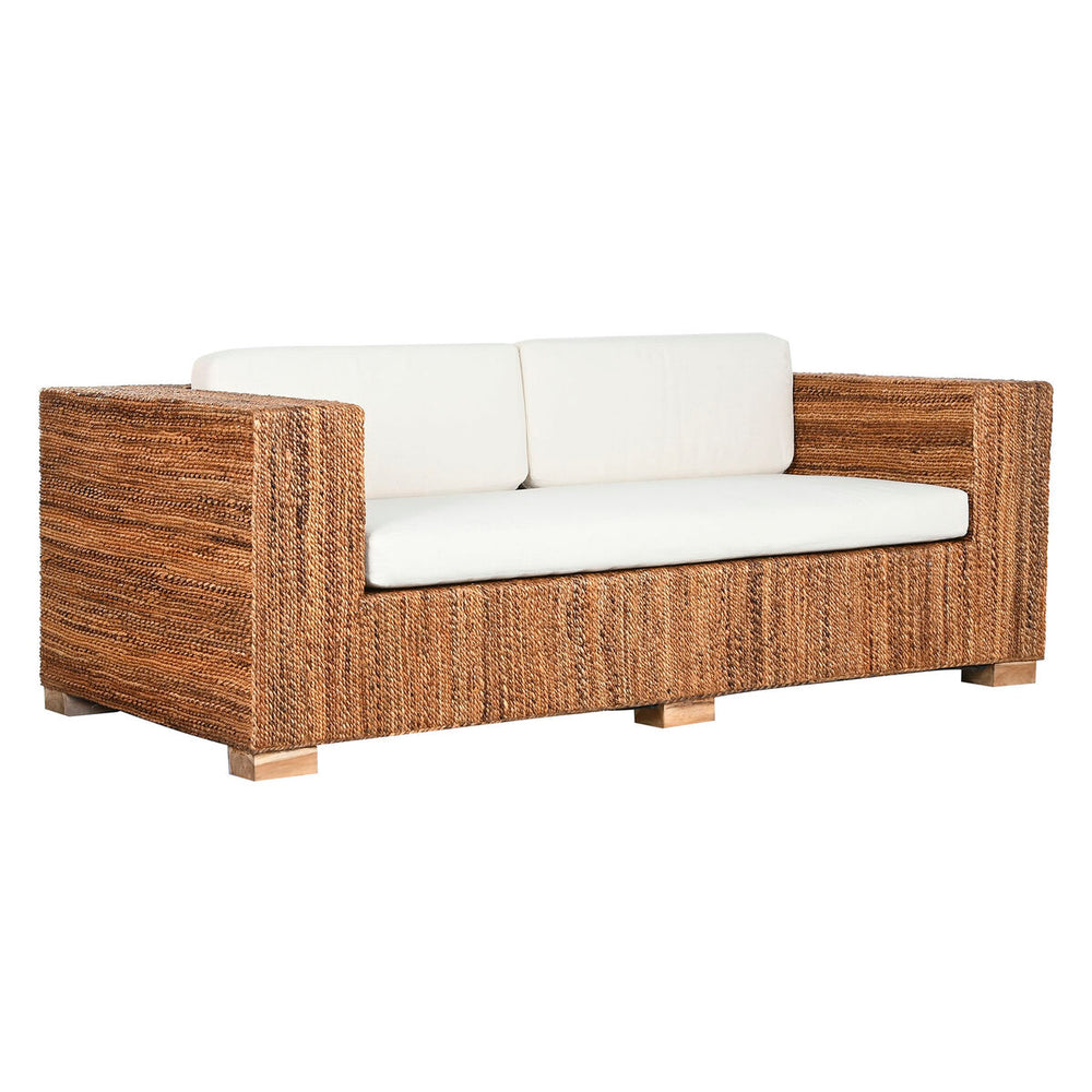 Divano da Giardino Home ESPRIT Bianco Naturale 192 x 92 x 65 cm