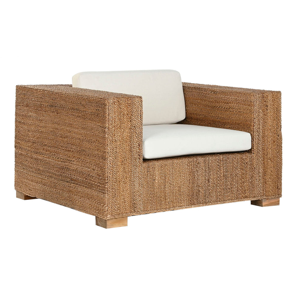 Poltrona da giardino Home ESPRIT Bianco Naturale 117 x 92 x 65 cm