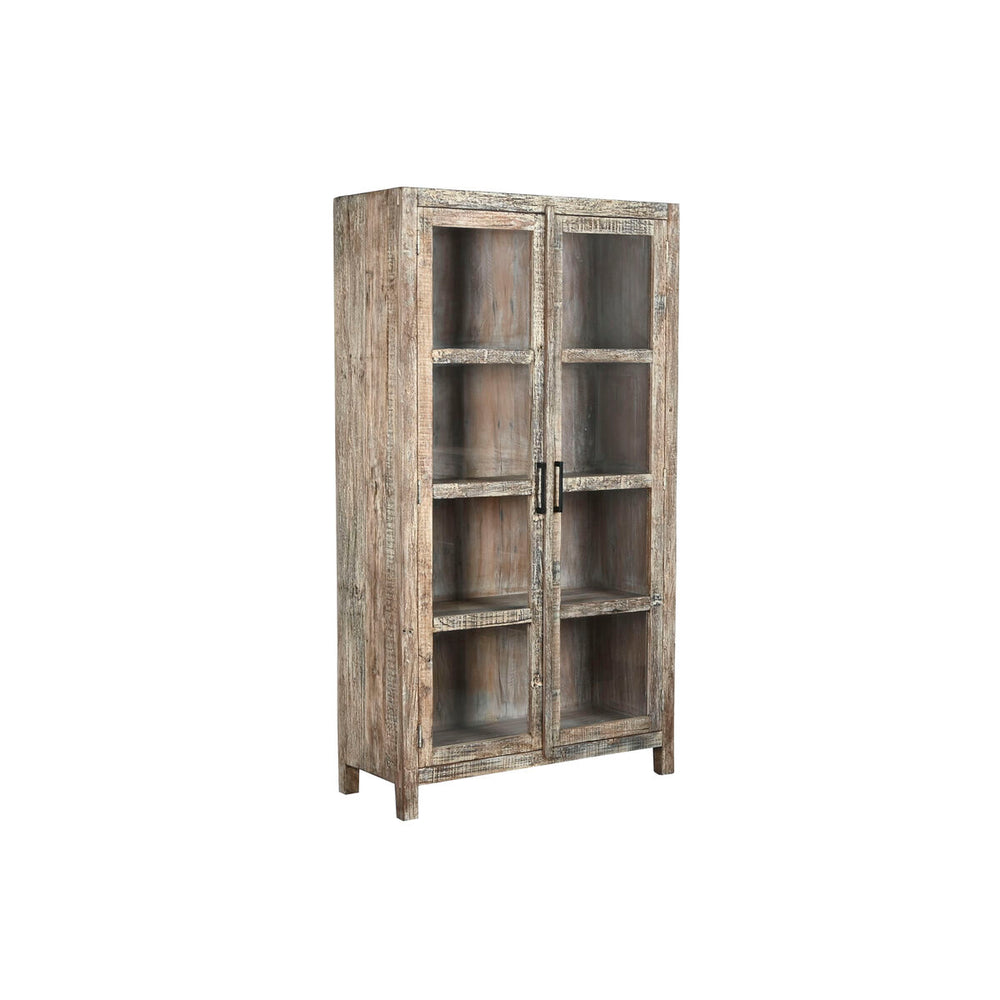 Stand Espositore Home ESPRIT Bianco Marrone Legno Riciclato 100 x 40 x 180 cm