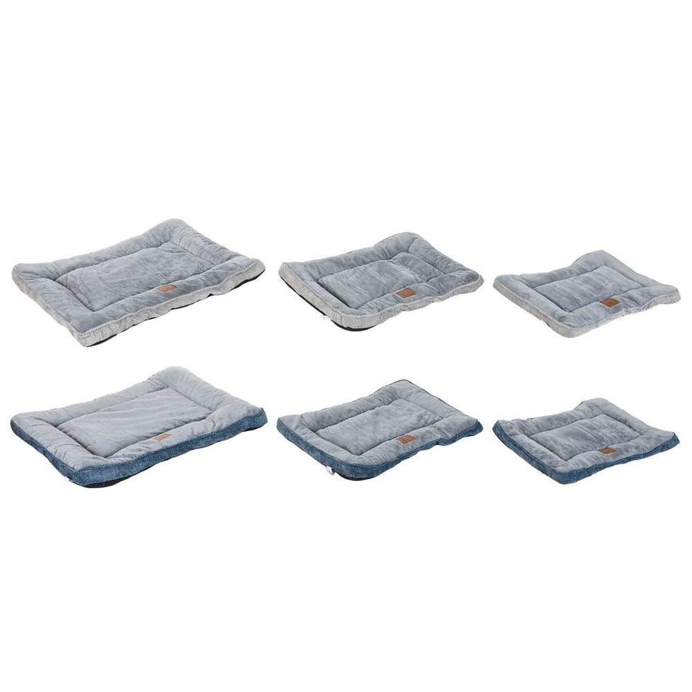Letto per animali domestici Home ESPRIT Azzurro Grigio Grigio chiaro 85 X 70 X 8 CM 2 Unità