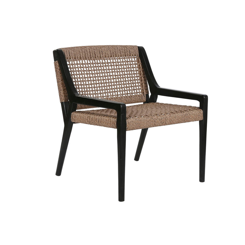 Poltrona Home ESPRIT Nero Teca Fibra sintetica 65 X 62 X 72 CM