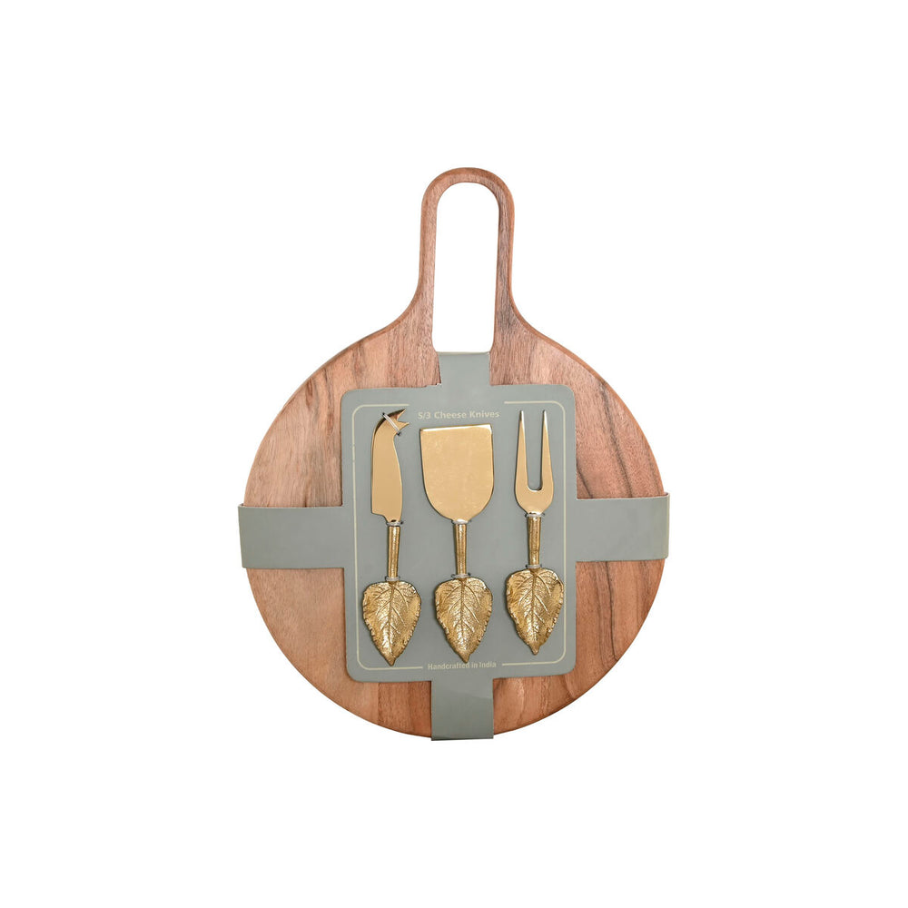 Tagliere Home ESPRIT Dorato Naturale Moderno 30 x 40 x 1,5 cm (4 Pezzi)