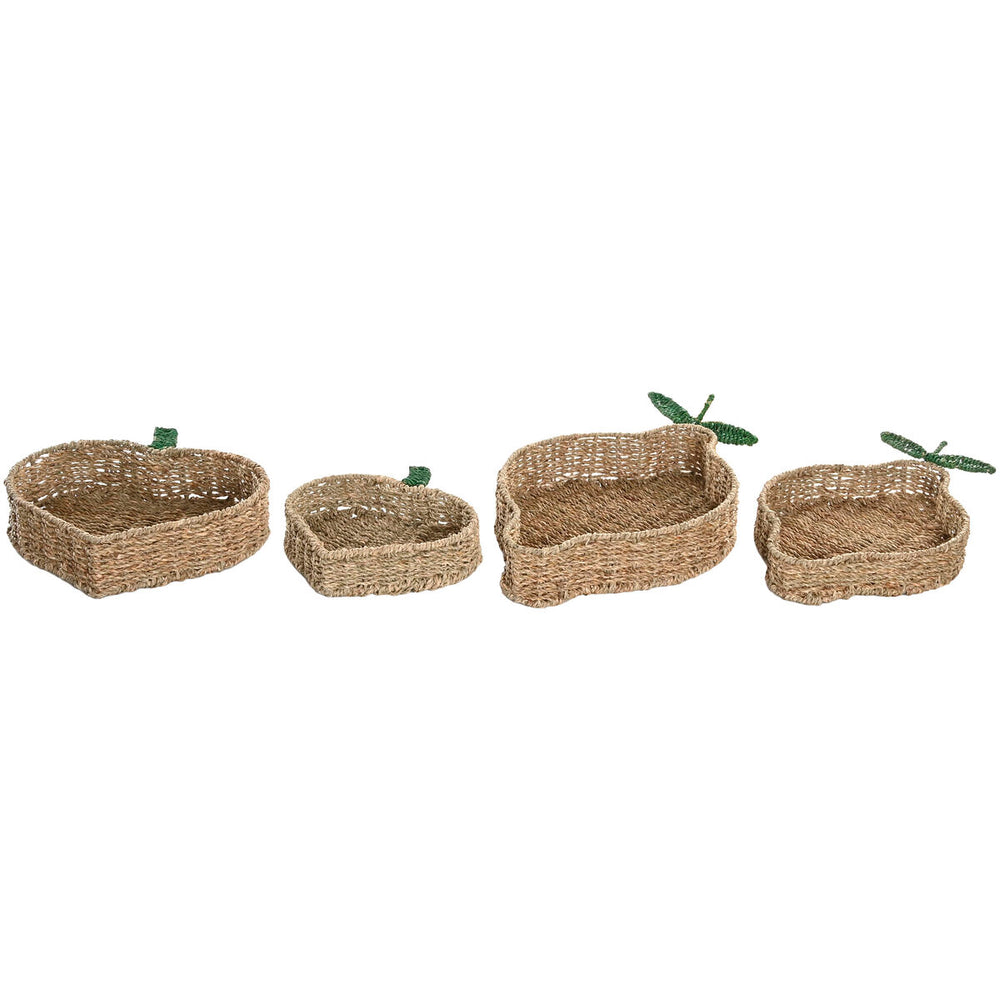 Centrotavola Home ESPRIT Verde Naturale Tropicale 33 X 32 X 8 CM (2 Unità)