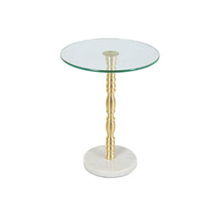 Mesa auxiliar Home ESPRIT Blanco Dorado 41 x 41 x 53 cm