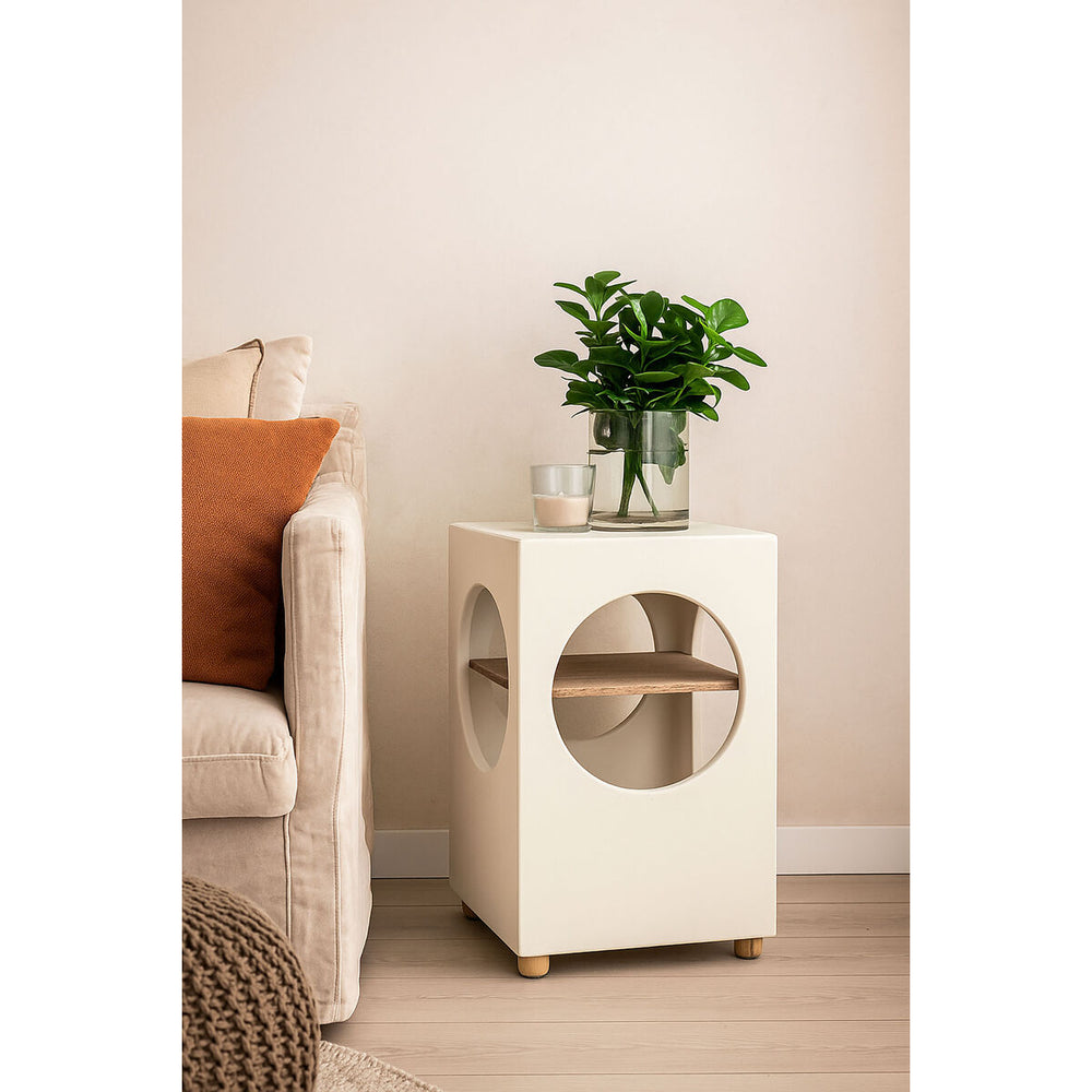 Tavolo aggiuntivo Home ESPRIT Bianco 40 x 40 x 60 cm