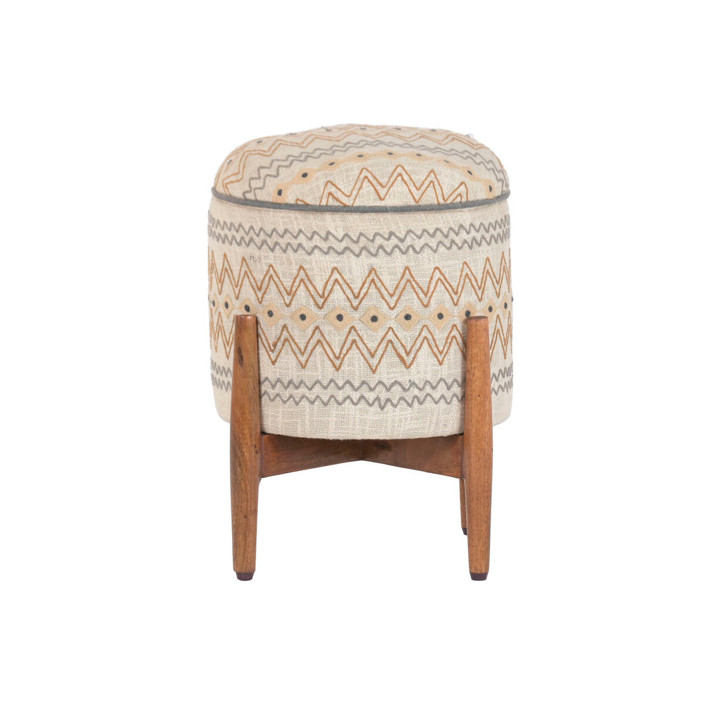 Poggiapiedi Home ESPRIT Beige Città 40 x 40 x 52 cm