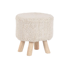 Reposapiés Home ESPRIT Beige Boho 40 x 40 x 40 cm