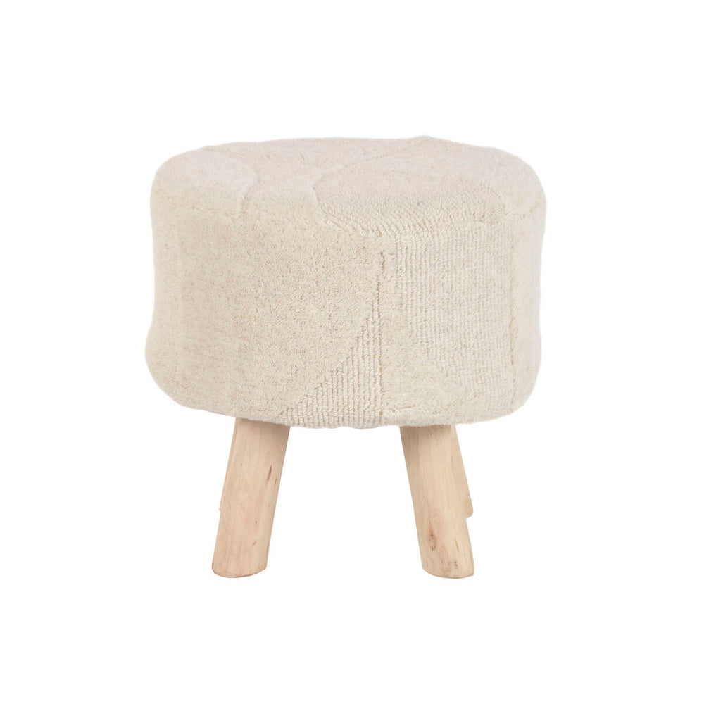Poggiapiedi Home ESPRIT Beige Boho 40 x 40 x 40 cm