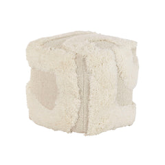 Poggiapiedi Home ESPRIT Beige Boho 45 x 45 x 45 cm